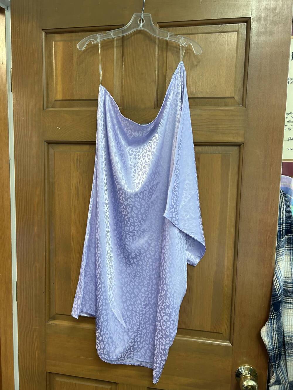 NEW PIXI + IVY women's athena dress in lavender leopard print